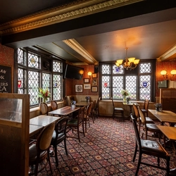 Internal seating area in a pub restaurant