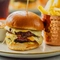 A double rib burger served at Crafted Venues.