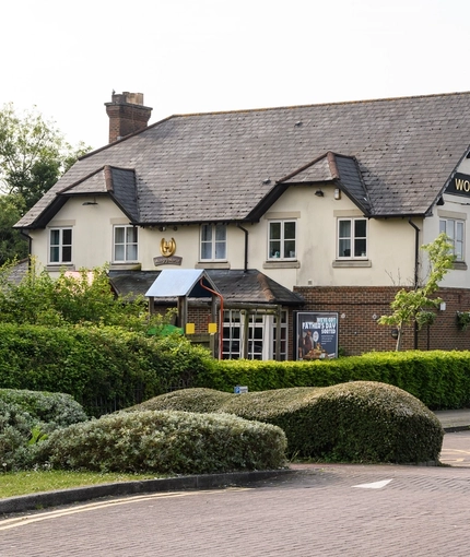 Exterior facade of a pub.