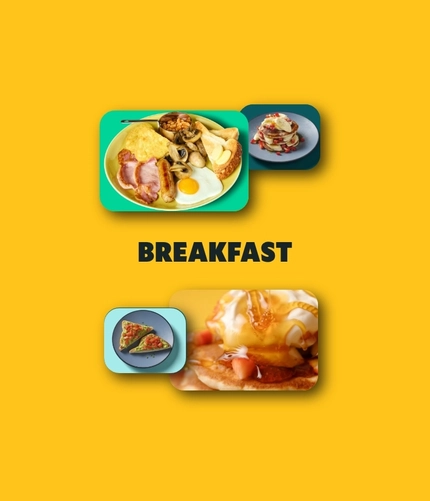 Breakfast dishes from our menu