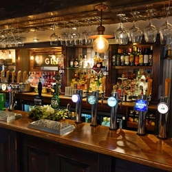 Interior bar area of a pub.