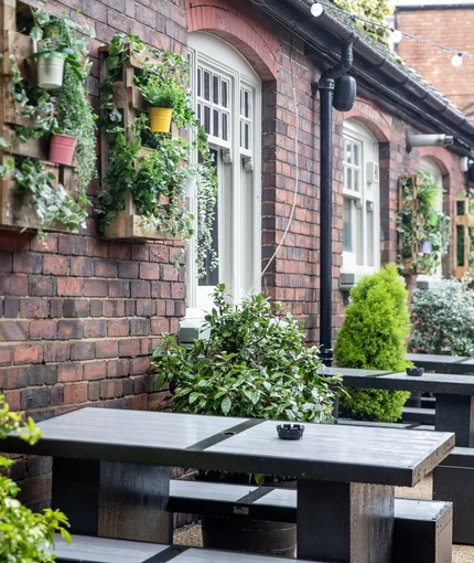 Exterior beer garden