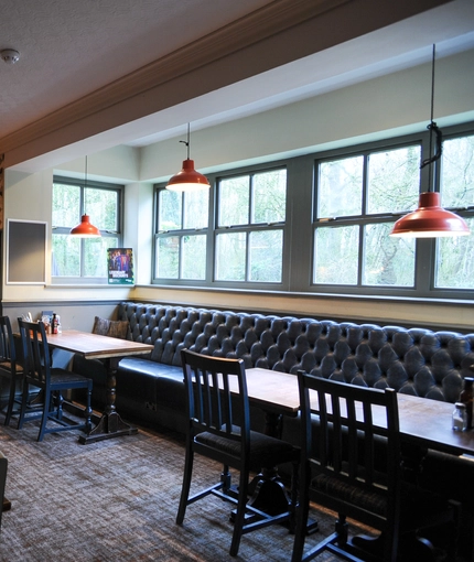 interior restaurant with seating area