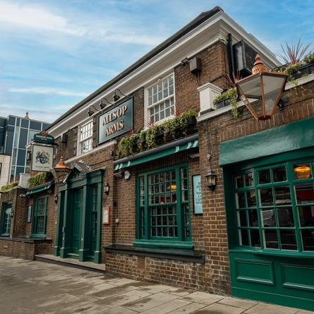 The exterior facade of The Allsop Arms.