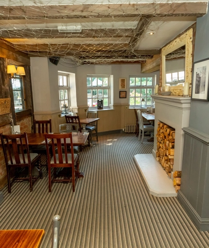 Interior restaurant and seating area