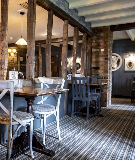 The restaurant area of The Greyhound.
