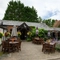 The beer garden of The Fox & Hounds.