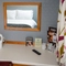 Interior Bedroom desk with drink making facilities and mirror