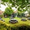 The beer garden of The Bulls Head.