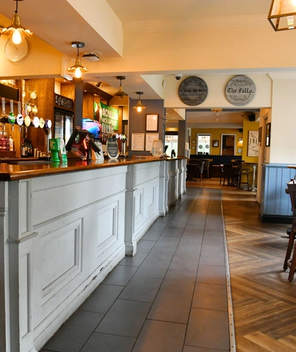 Bar and restaurant area in a pub