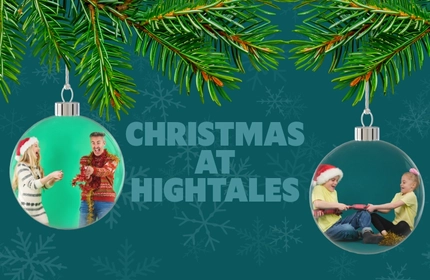 A graphic promoting Christmas at High Tales.