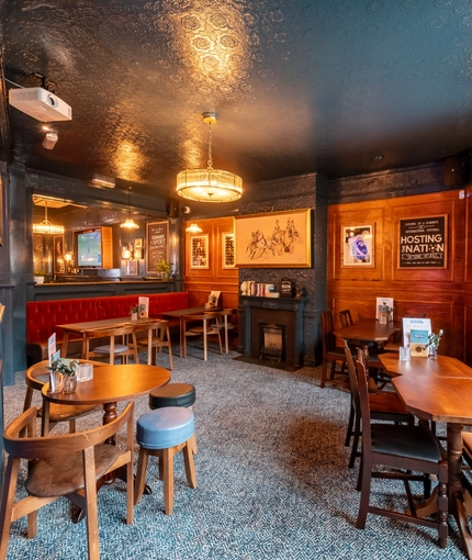 The restaurant area at the Prince Of Wales.