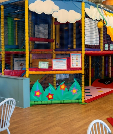 A children's soft play area at the Wacky Warehouse at The Stanley Ferry.