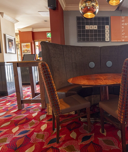 interior restaurant and seating area