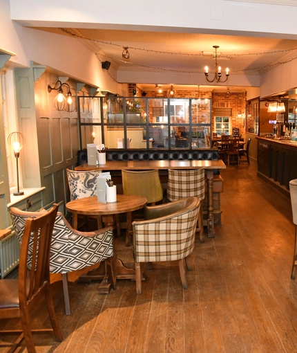 interior dining area of a pub 