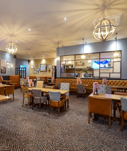 interior seating area of the pub