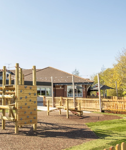 Exterior play area of the Millhouse in Stretton