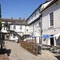 The beer garden of the Sun Hotel.