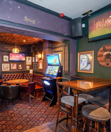 Internal seating area in a pub restaurant