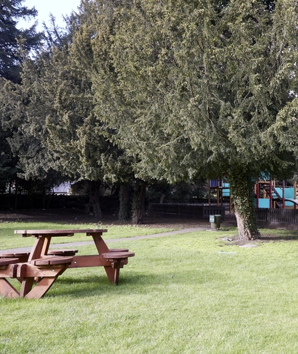 The beer garden of The Darrington.