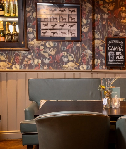 The interior restaurant and seating area at the Old Mill.