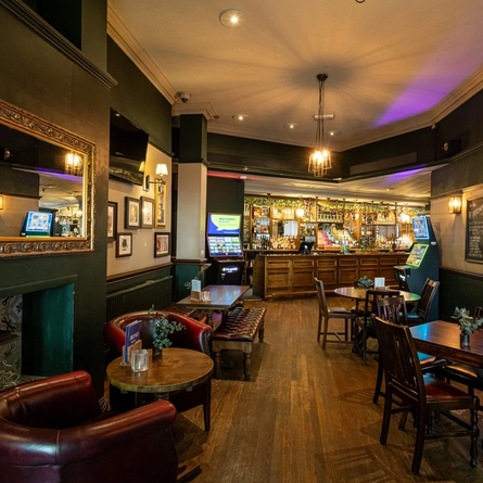 An interior restaurant and bar photo of the Victoria Pub