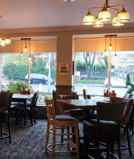 interior restaurant and seating area