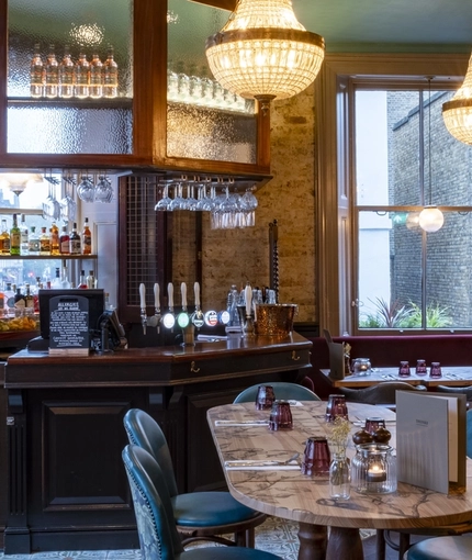 The restaurant at the Zetland Arms.