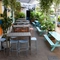 The beer garden of The Grain and Hop Store.