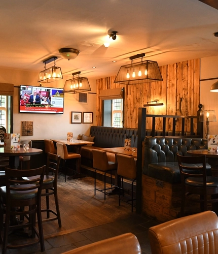 interior seating area of the pub