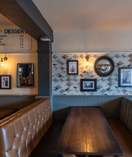 interior restaurant and seating area