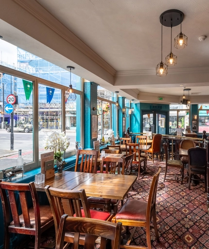 Restaurant area in a pub