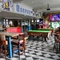 interior seating area and pool table