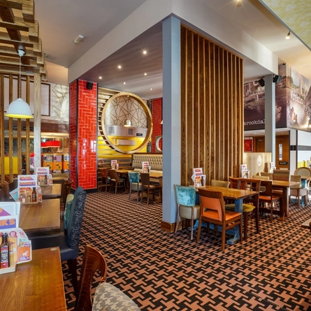 Restaurant area in a pub