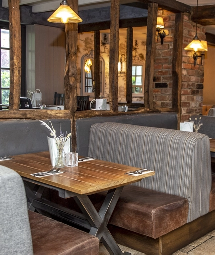 The restaurant area of The Greyhound.