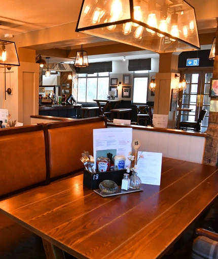 interior seating area of the pub