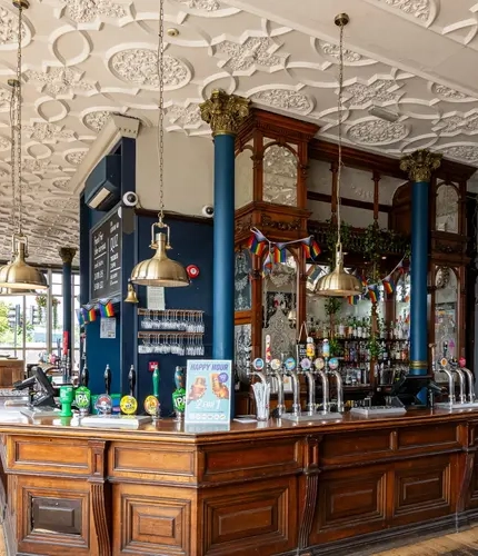 Internal bar and seating area