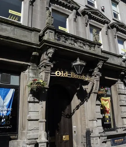 The exterior of the Old Bank Bar