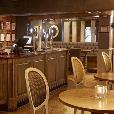 The bar and seating areas of The Crossroads.