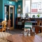 The interior restaurant and seating area at The Commodore.