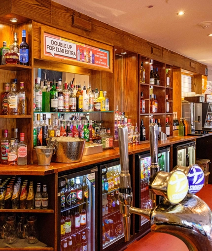 Interior bar of a pub.