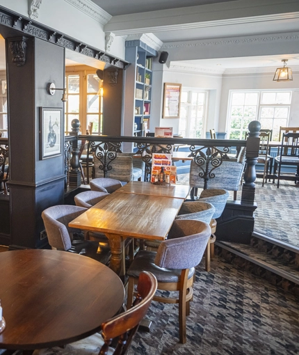 interior seating area of the pub