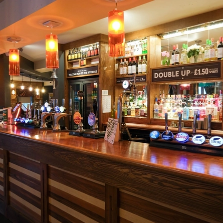 The interior bar at The Riverside.