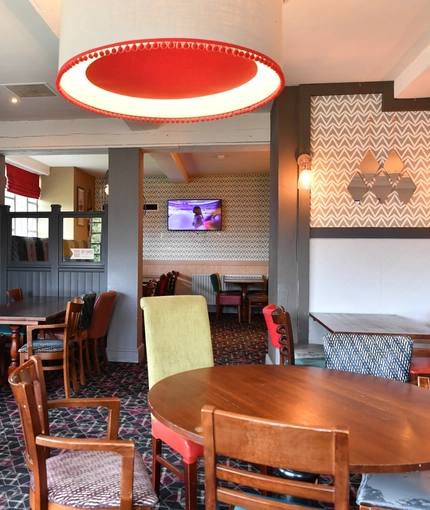 interior seating area of the pub