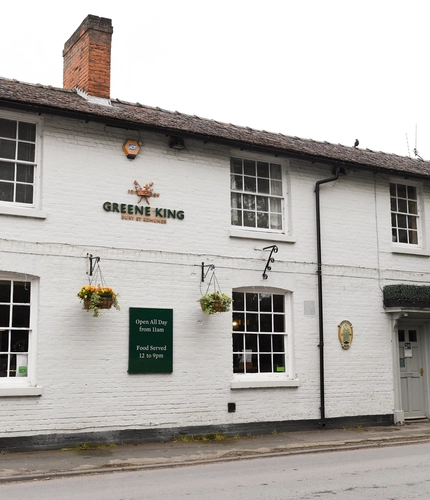 Exterior facade of a pub.