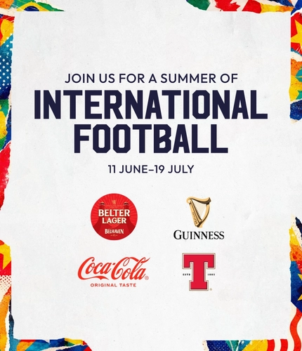 A banner promoting the World Cup at Belhaven venues.