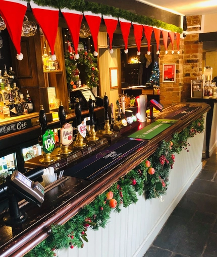 interior bar area of a pub