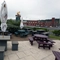 Exterior beer garden of a pub with a seating area.