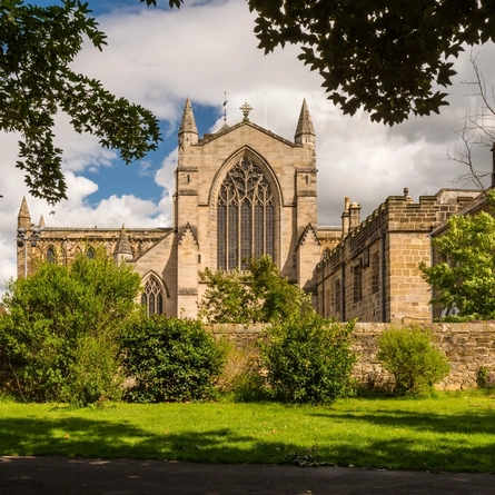 An image of Hexham Abbey advertising local attractions near to Chef & Brewer venues.