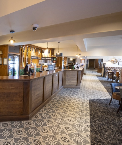 Bar and restaurant area in a pub